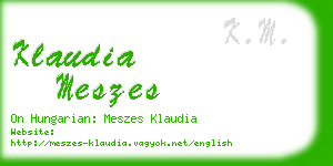 klaudia meszes business card